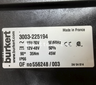 Bürkert 3003 225194 Electrical Rotary Actuator