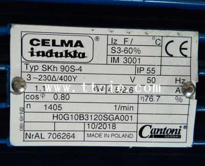 Cantoni mSKH 80-4B, 0.75kw
